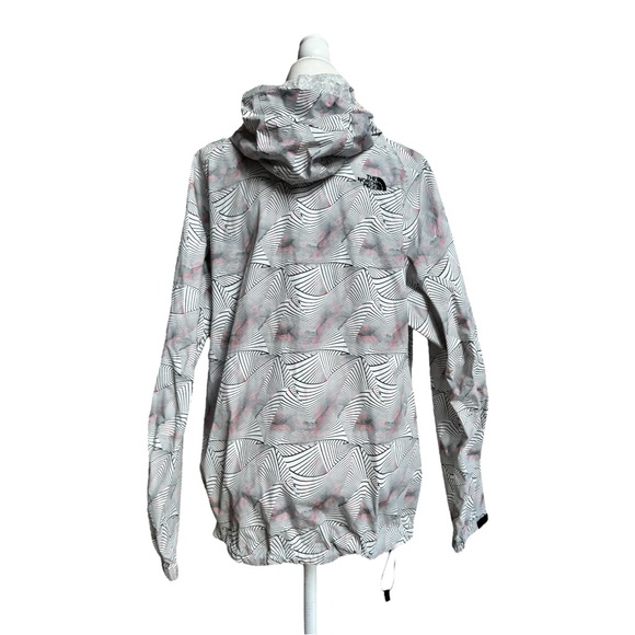 The North Face Womens Size XL Geometric Print Hooded Vented Full Zip Rain Jacket - Picture 4 of 16